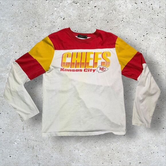 Junk Food Other - Kansas City Chiefs Junk Food Clothing Long Sleeve Colorblock Shirt Size M NFL